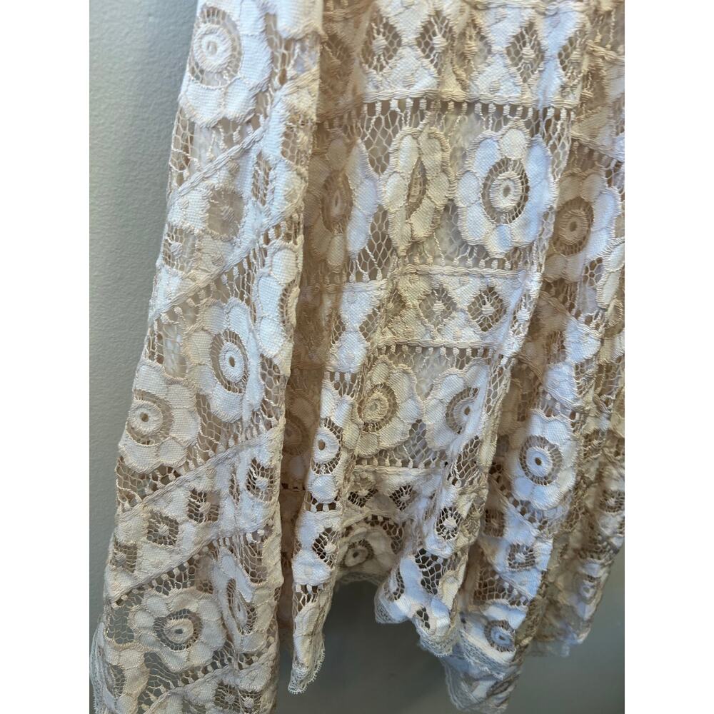 Free People Just Like Honey Ivory Lace Handkerchief Dress Size 2 - Picture 12 of 13